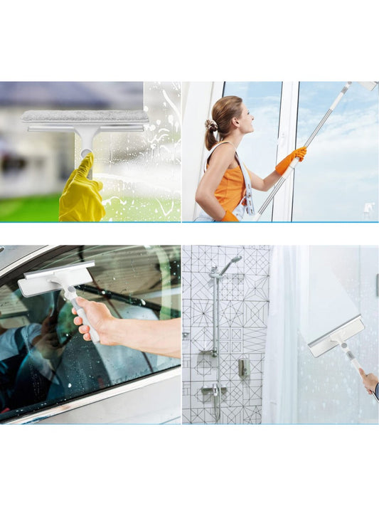 4 Metre Teleskopik Çekçekli Pencere Temizleyicisi, Döner Başlıklı İç/dış Mekan