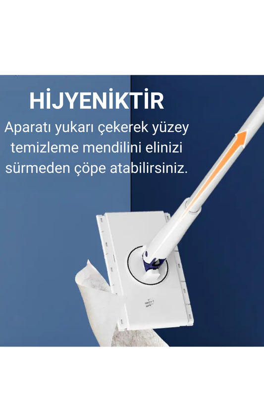 Kıskaçlı Mop - Pratik ve Hijyenik - Yüzey Temizleme Mendili veya Temizlik Bezi İle Kullanılabilir