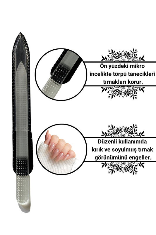 Çift Taraflı Cam Tırnak Törpüsü – Sağlıklı Tırnak Bakımı için Cam Törpü