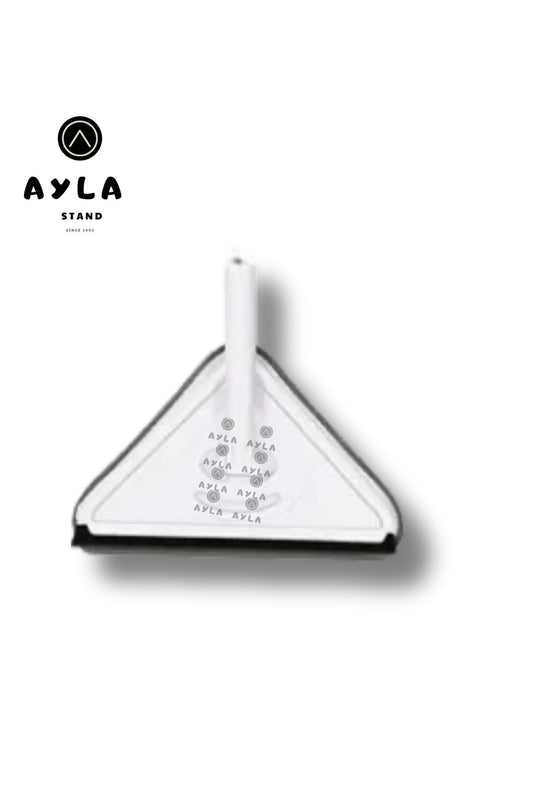 Set Üçgen Cam Duvar Yüzey Cam Silme Paspas Mop Sert Kıllı Çekçekli Fırça Başlık Tek Sapılı