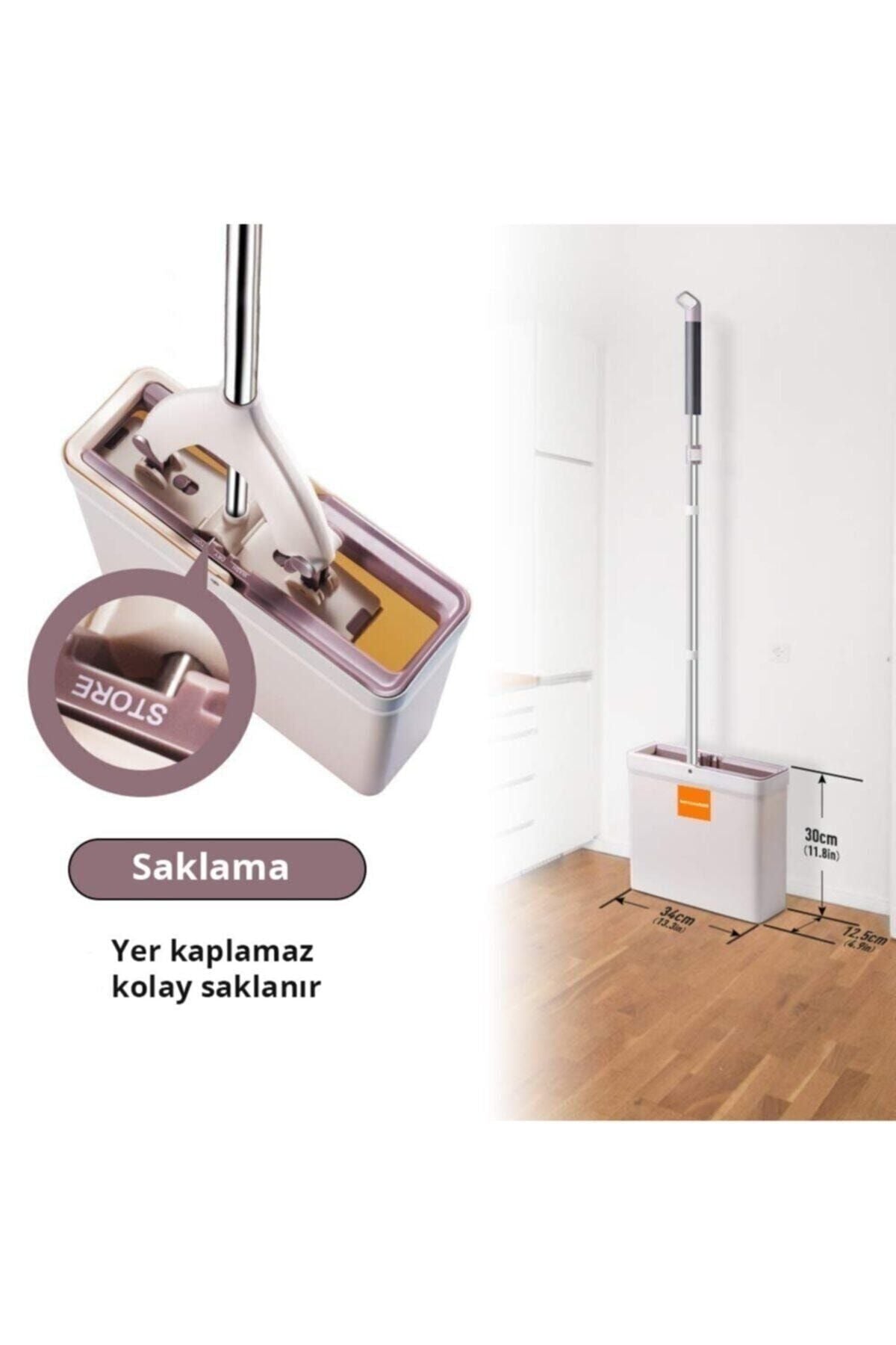 Pva Sünger Paspas Seti - 2 Yedek Süngerli - Kelebek Mop Tablet Mop