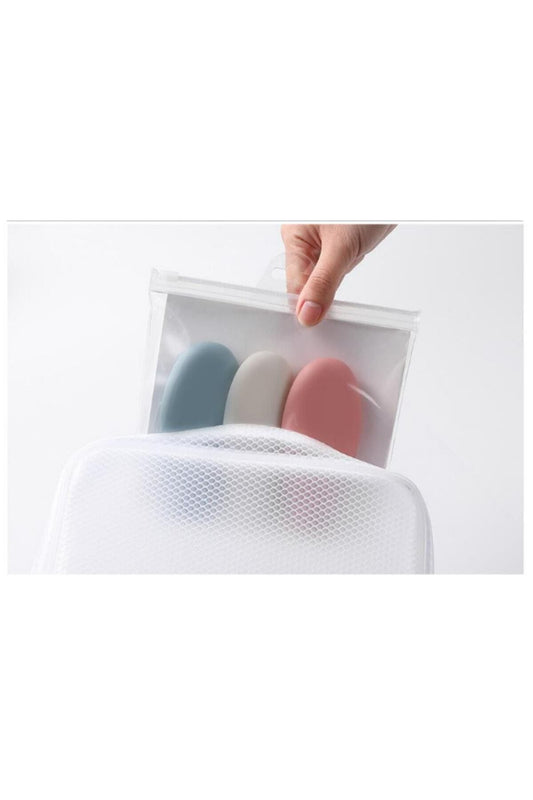 Seyahat Seti Renkli Şişe 3'lü Seyahat Şişe Seti Seyahat Çantası ile Birlikte Seyahat Boy