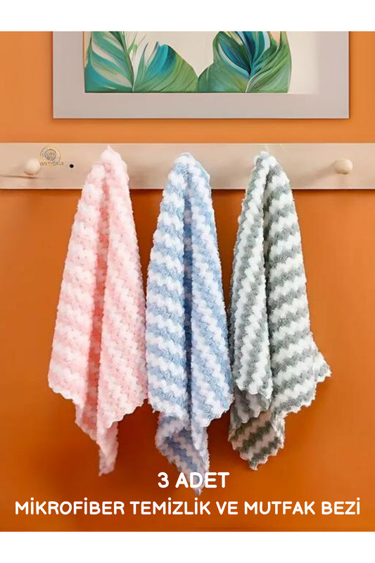 8 ADET - Mikrofiber Temizlik ve Mutfak Bezi