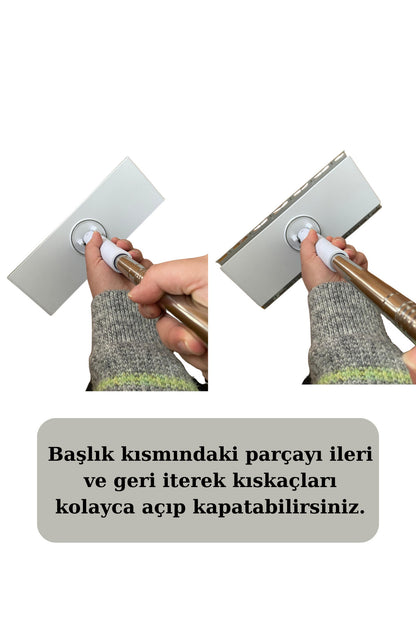 Kıskaçlı Mop - Pratik ve Hijyenik - Yüzey Temizleme Mendili veya Temizlik Bezi İle Kullanılabilir