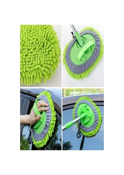 Teleskopik Oto Mop - Mikrofiber Başlık Araba Yıkama Fırçası